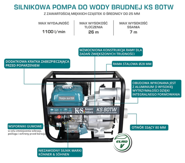 K&S Motopompa KS80TW - obrazek 3